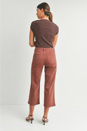 Just Black Denim Trouser in Walnut