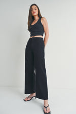 Load image into Gallery viewer, Just Black Denim Trouser Wide Leg Black

