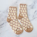 Load image into Gallery viewer, Tiepology Daisy Socks Sand
