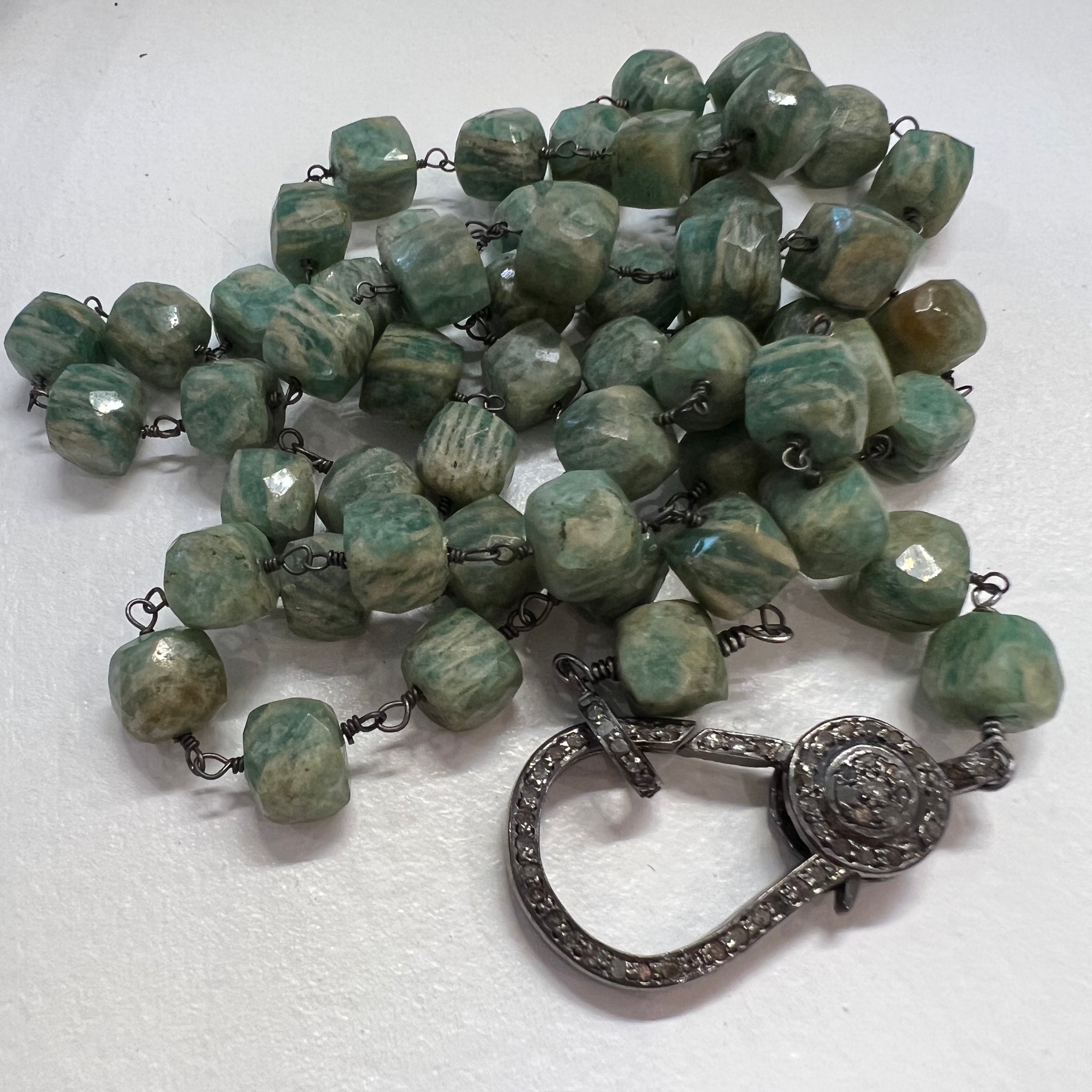 Green Agate Square Necklace