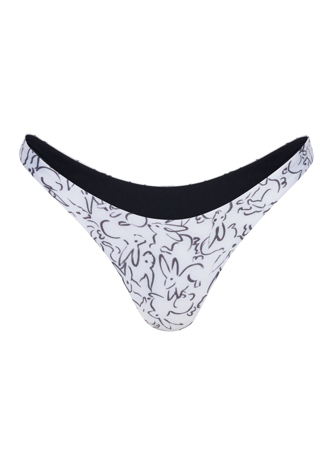 Little Rincon Bottom - White Bunny Print - Sands Swim - Cheeky Bikini ...