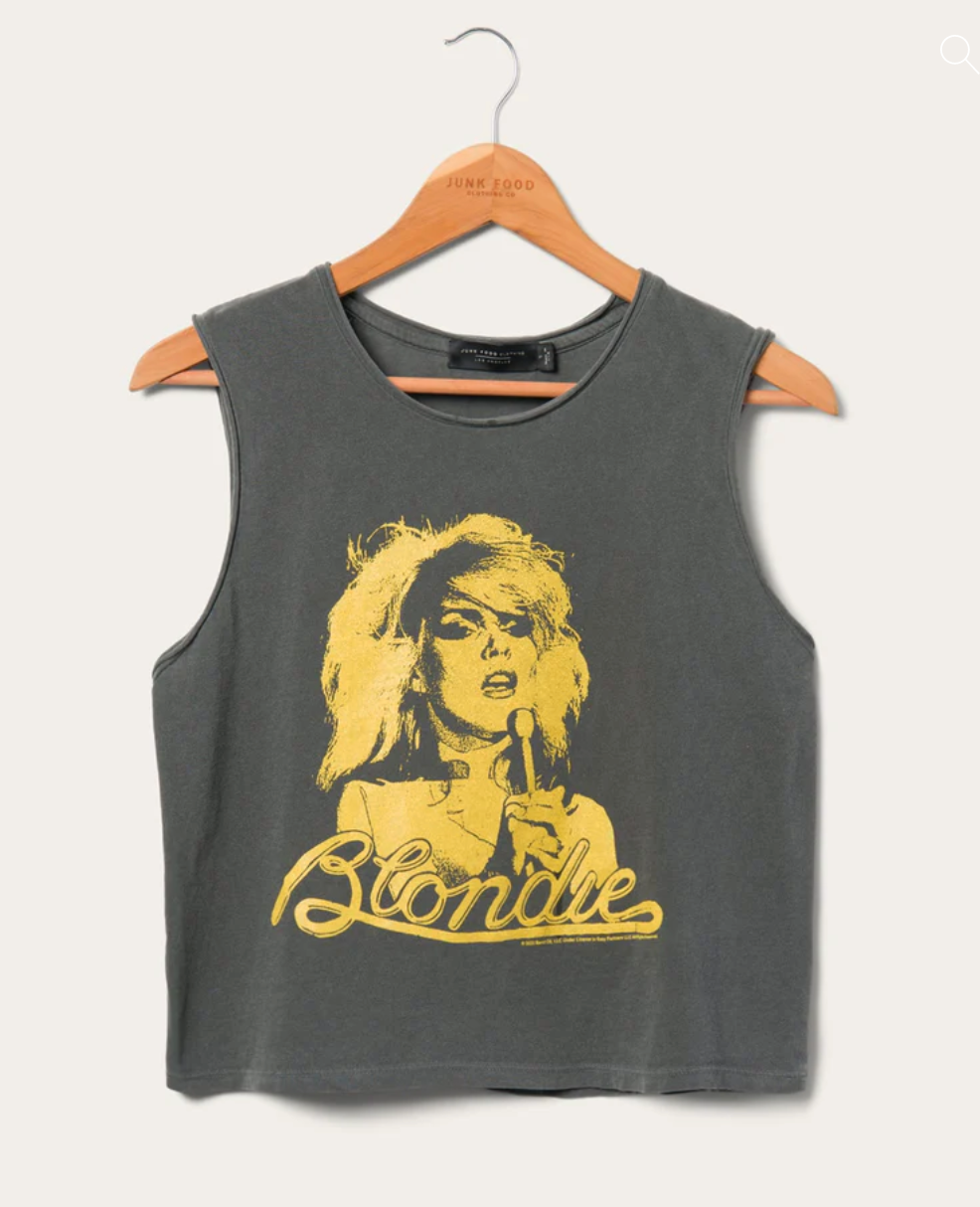 Women's Blondie Gold Cropped Muscle Tank