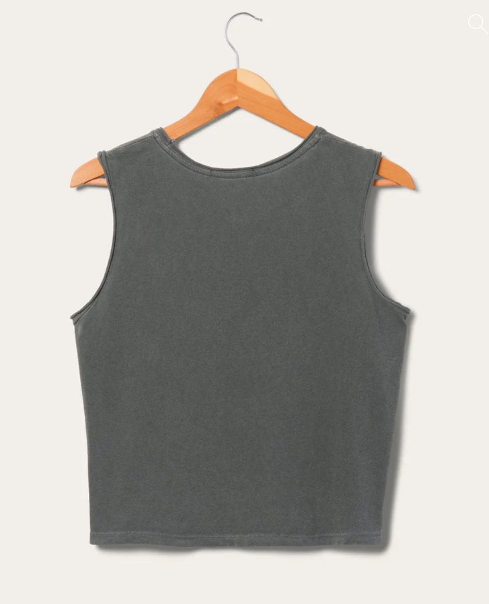 Women's Blondie Gold Cropped Muscle Tank
