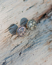 Large 4 Corner Diamond Stud Earrings 2