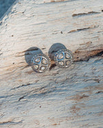 Load image into Gallery viewer, Large 4 Corner Diamond Stud Earrings
