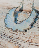 Load image into Gallery viewer, Double Wing Mother-of-Pearl Diamond Pendant 2
